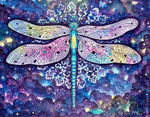 Cosmic-Dragonfly3 Canvas CRWM