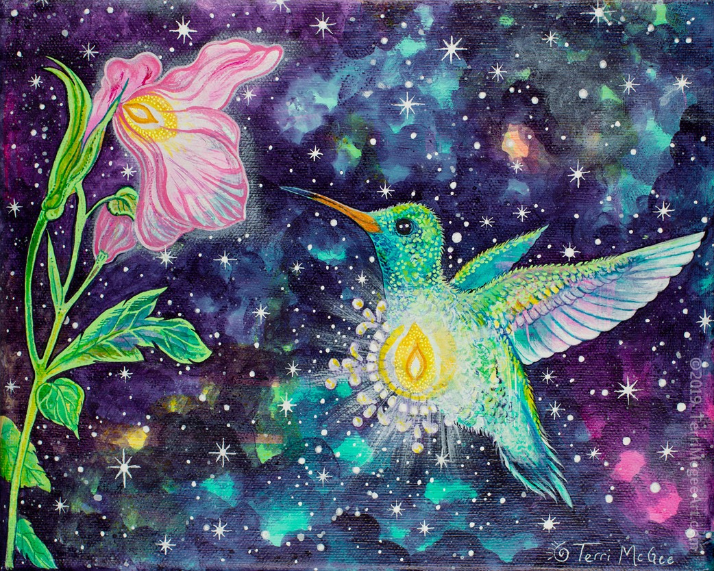 Cosmic -Hummingbird1 canvas CRWM